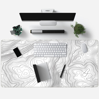 World Map Desk Mat Historical World Map Desk Pad Extra Large Computer Mouse Pad XL Black Topographic Mousepad Keyboard Pad for Desk Gaming Computer Laptop Office Non-Slip Desk Pad 31.5x11.8 in