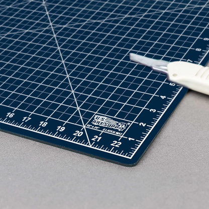 U.S. Art Supply 18" x 24" Self-Healing Cutting Mat 5-Ply - Double-Sided Pink/Blue Craft Mat, Non-Slip Cutting Mats for Crafts, Sewing, Quilting, Scrapbooking
