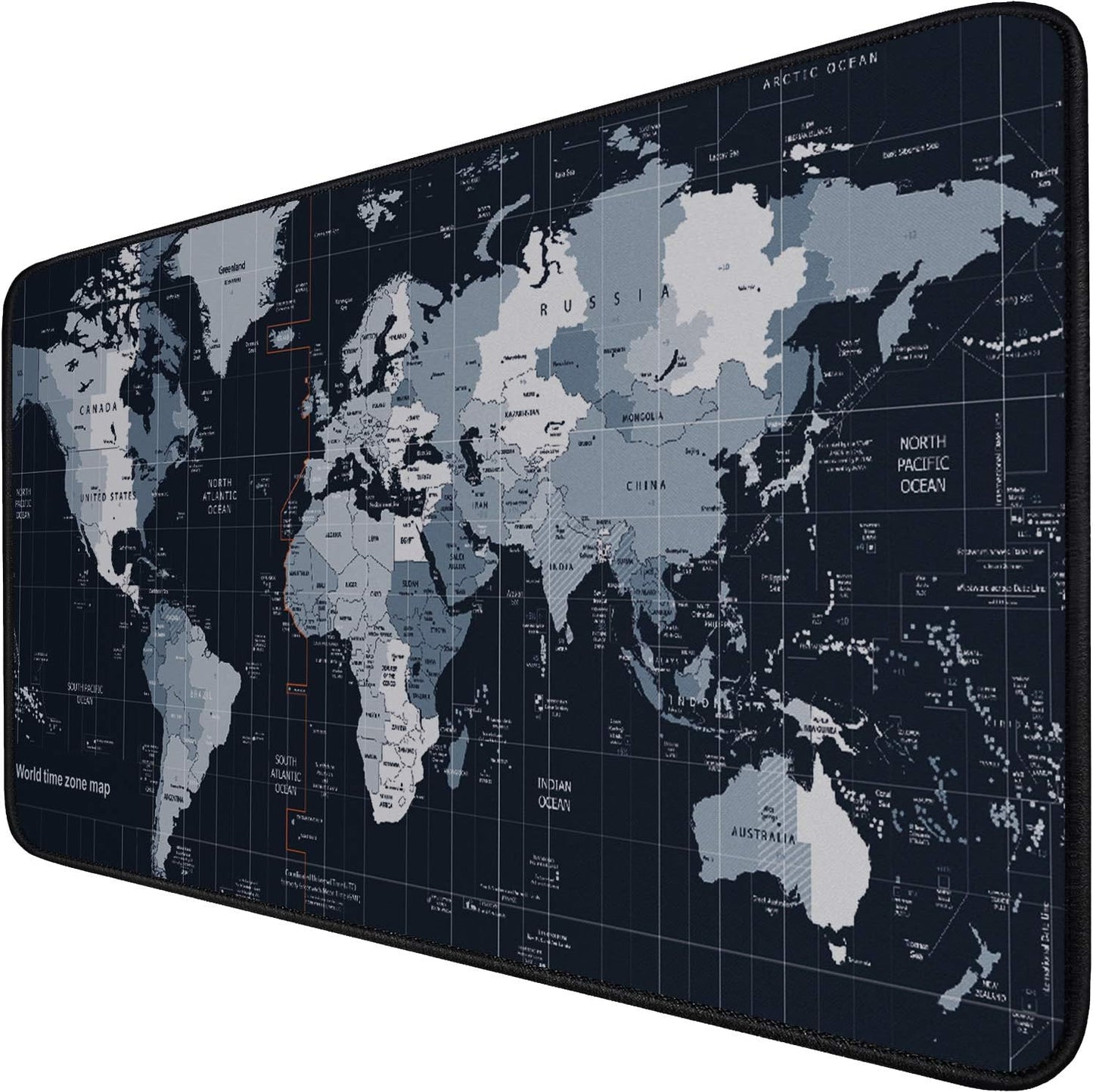 Large Extended Gaming Mouse Pad with Stitched Edges, (31.5X15.7In) Durable Non-Slip Natural Rubber Base, Waterproof Computer Keyboard Pad Mat for Esports Pros/Gamer/Desktop/Office/Home-Black