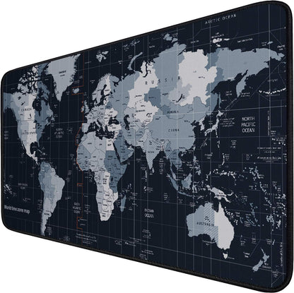 Large Extended Gaming Mouse Pad with Stitched Edges, (31.5X15.7In) Durable Non-Slip Natural Rubber Base, Waterproof Computer Keyboard Pad Mat for Esports Pros/Gamer/Desktop/Office/Home-Black
