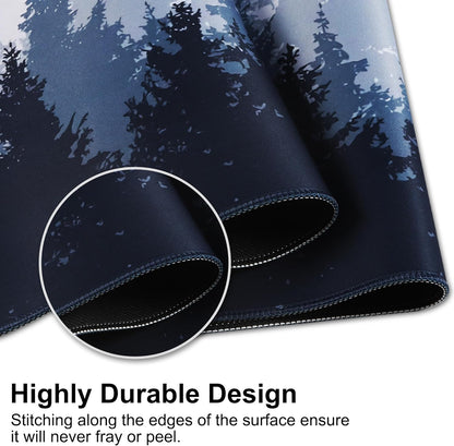 HGWALP Black Topographic Large Gaming Mouse Pad Extended XXL(900 * 400 * 3MM) Mouse Mat Long Desk Pad with Stitched Edges for Keyboard Home Office Gaming Work Big Desk Mat