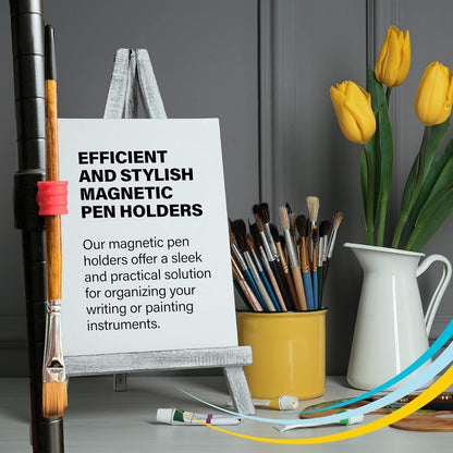 Stick-O Pen Magnetic Pen Pencil Holder - Holds Most pens, Pencils, and Thin Markers. Ideal for Fridges, Task Boards, Workshops, Classrooms, Offices, and Kitchens. (Three Pack)