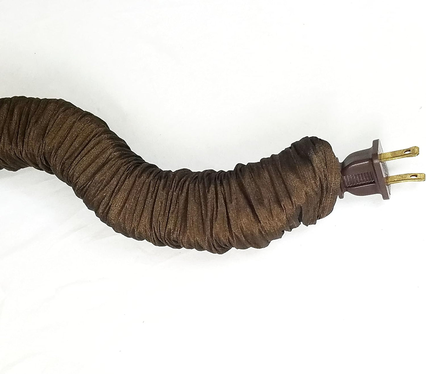 Dk Brown COVEREase Lamp Cord Cover 9 ft Faux Silk Fabric Cover - Cable Sleeve, Wire Cover, Cord Hider for Cable Management for Electrical Lighting Fixtures Dk Chocolate