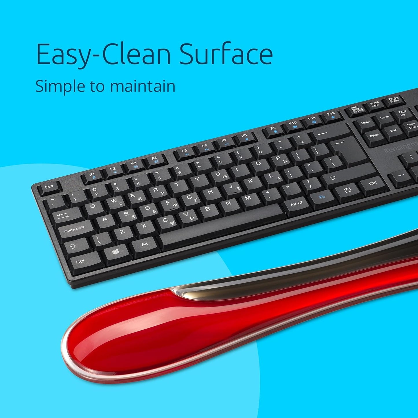 Kensington Slim Duo Gel Mouse Wrist Rest Support Cushion for Low Profile Mice & Trackballs, Ergonomic Mouse Wrist Support for Pain Relief, Comfortable Non-Skid Gel, Gray 7.56" x 2.83" x 0.87" K62438NA