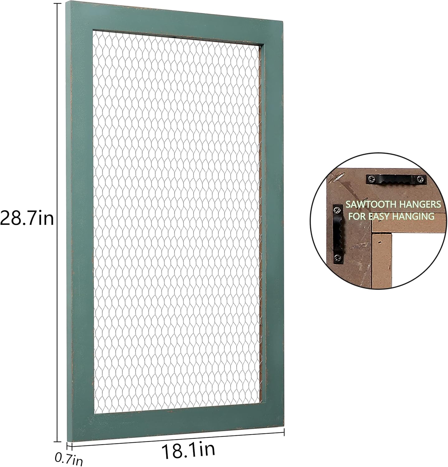 SOFE Farmhouse Memo Board Chicken Wire Frame, Black Large Bulletin Boards for Walls, Hanging Photo Display Board or Jewelry Organizer Wall Grid Panels, Decorative Vision Board for Desktop Office