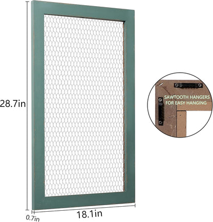 SOFE Farmhouse Memo Board Chicken Wire Frame, Black Large Bulletin Boards for Walls, Hanging Photo Display Board or Jewelry Organizer Wall Grid Panels, Decorative Vision Board for Desktop Office