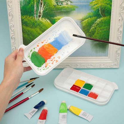 MyLifeUNIT Paint Brush Cleaner, Paint Brush Holder and Organizers with Palette for Acrylic, Watercolor, and Water-Based Paints (Grey)