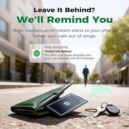 Wallet Tracker Card for Apple Find My (iOS Only, Apple MFi Certified) -Ultra Slim Rechargeable Bluetooth GPS Tracker,5-10 Years Staying Power,Item Locator for Wallet,Key Finder,Bags,Luggage(1-Pack)