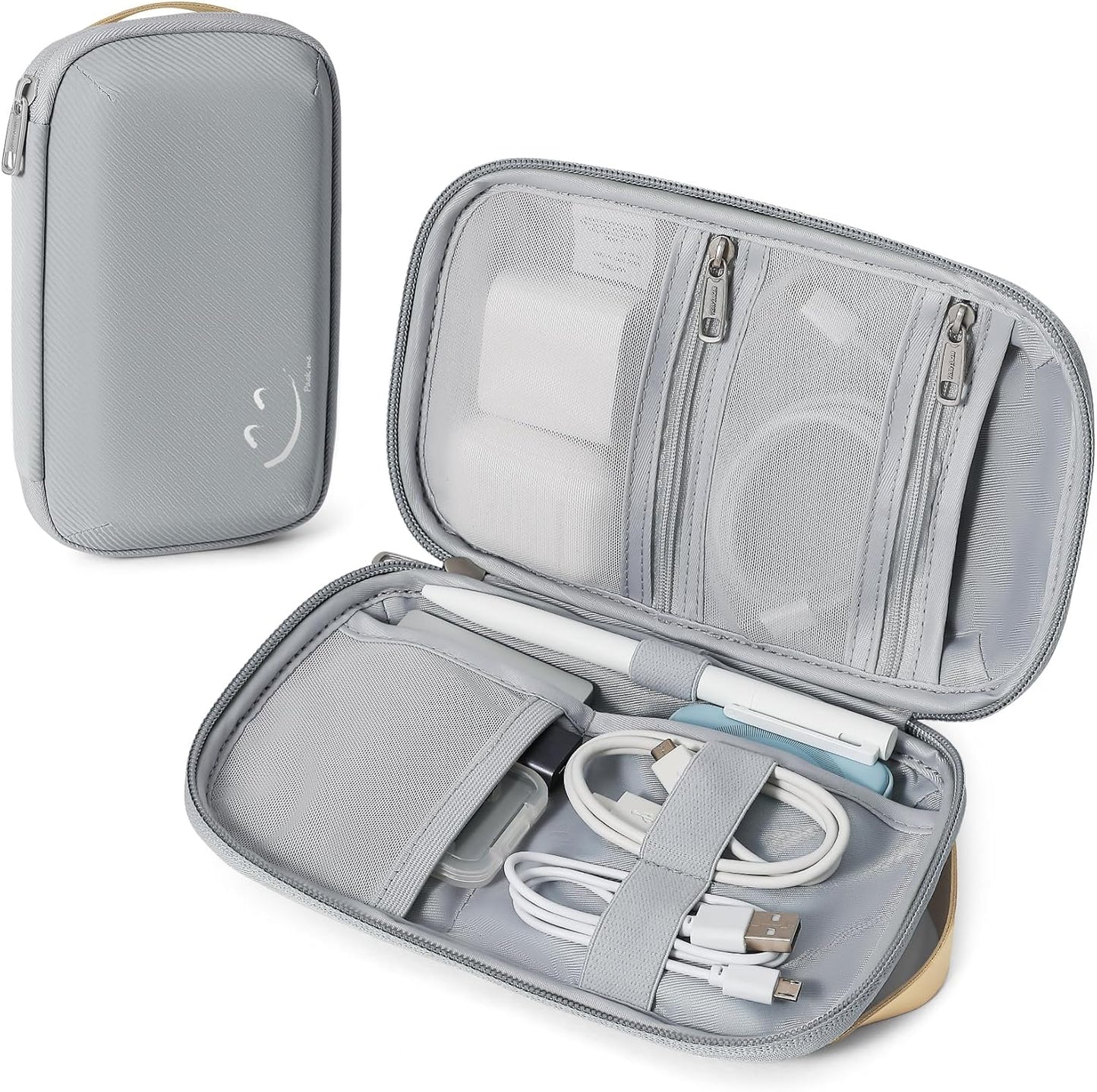Travelkin Travel Cord Organizer, Small Electronic Organizer Travel Case, Cable Organizer Bag For Cords,Chargers Phone, Sd Card,Usbs (Black)