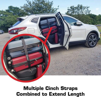 ENVISIONED Reusable Cinch Straps 2" x 40" - 6 Pack, Multipurpose Strong Gripping, Quality Hook and Loop Securing Straps (Black) - Colors B