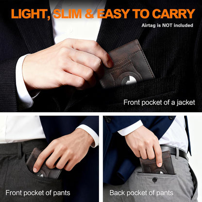 Wallet for Men Slim RFID Blocking Bifold Carbon Fiber,Minimalist Small Compact Front Pocket Credit Card Holder,Thin Mens Leather Wallets Smart Security With 2 ID Windows 1 Cash,Birthday Gifts for Men