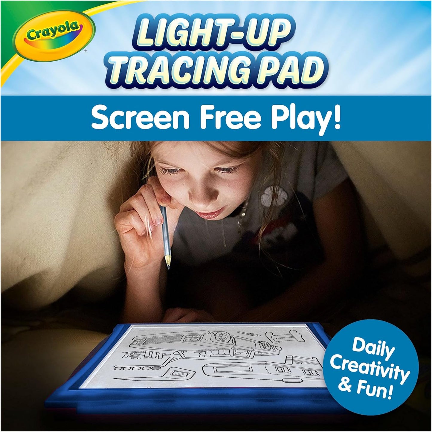 Crayola Light Up Tracing Pad Pink, Best Birthday Gifts for Girls & Boys, 6, 7, 8 Year Olds, Kids Toys, Light Box Art Kit for Kids [Amazon Exclusive]