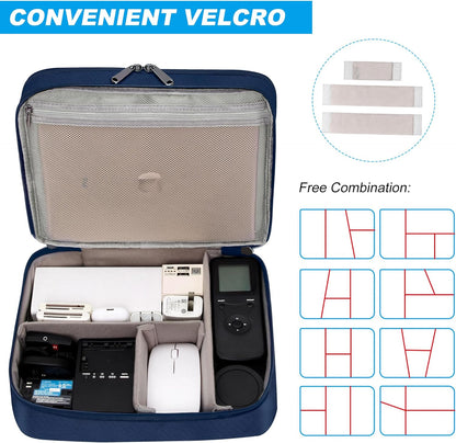CILLA Electronics Organizer Travel, Travel Cord Organizer Case, Compact Electronics Accessories Bag for Cable, Cord, Charger, Phone