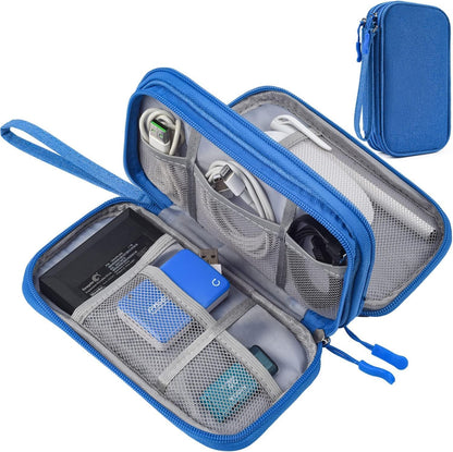 CAOODKDK Electronics Accessories Organizer Pouch Bag, Travel Universal Organizer for Cable, Charger, Phone, SD Card, Business Travel Gadget Bag