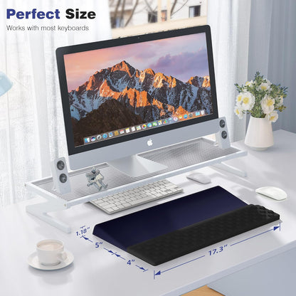Ospelelf Tilt Keyboard Stand with Wrist Rest, Comfy Ergonomic Keyboard Riser Holder for Office Home