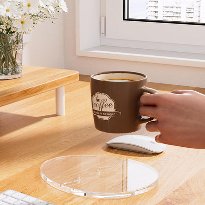 Acrylic Coaster Decorative Plates, Irregular Bar Drink Coaster, Clear Cloud Shape Coffee Cup Coaster, Perfect for Tabletop Protection and Accessories Display.(Gold)
