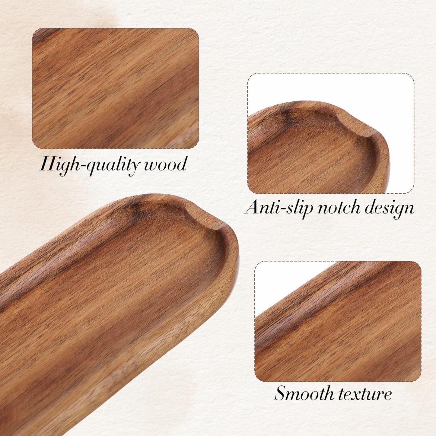 SynHHergyx Wooden Pen Tray Wood Brown Tray Pen Holder Wooden Desk Trays Desk Accessories, Minimalist Pencil Rest Suitable for Home, Office Art Accessories