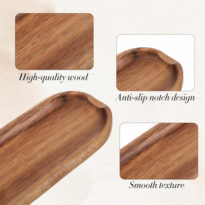 SynHHergyx Wooden Pen Tray Wood Brown Tray Pen Holder Wooden Desk Trays Desk Accessories, Minimalist Pencil Rest Suitable for Home, Office Art Accessories