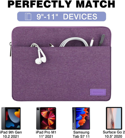 MoKo 9-11 Inch Tablet Sleeve Bag Carrying Case Fits iPad Pro 11 M5/Air M3, iPad A16 2025, i-Pad 10th 10.9, i-Pad 9/8/7th Gen 10.2, iPadAir 5/4th 10.9, Tab S8 11"/Tab A 10.1,Cloudy Pink