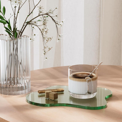 Acrylic Coaster Decorative Plates, Irregular Bar Drink Coaster, Clear Cloud Shape Coffee Cup Coaster, Perfect for Tabletop Protection and Accessories Display.(Gold)