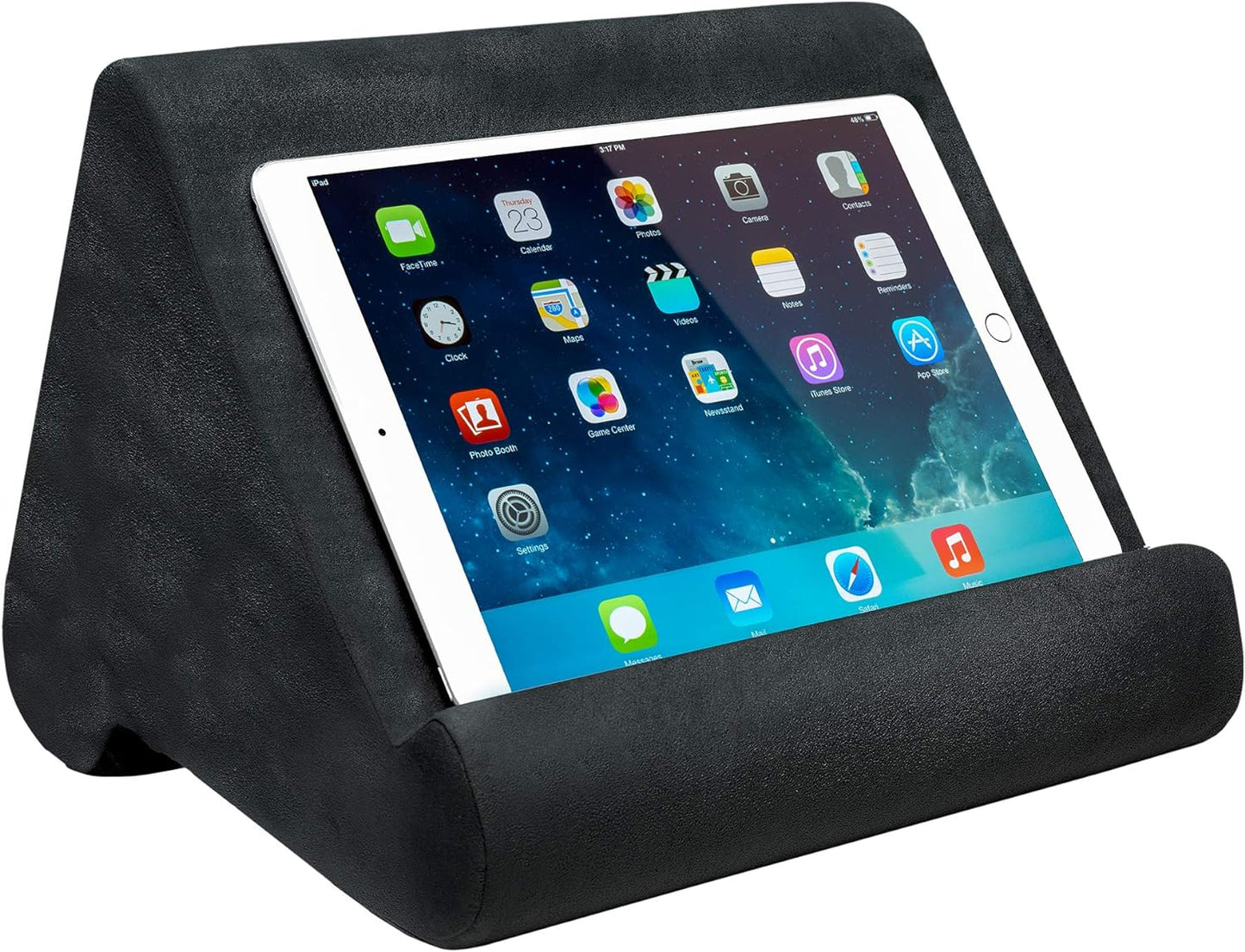 Ontel Pillow Pad Fold Away Multi-Angle Soft Tablet Stand, Gray