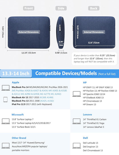 HYZUO 17-17.3 Inch Laptop Sleeve Bag Set for 17" 17.3" HP/Lenovo/Dell/ASUS/Acer/LG/Toshiba/MSI Gaming Laptop/Razer Blade 17/18, Notebook Protective Case for Men Women, Black