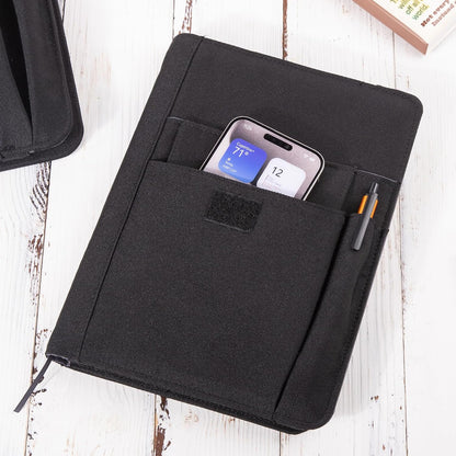 Journal Notebook Cover for Work, Journaling Notebooks Protector - Portfolio Organizer Compatible with Rocketbook Fusion, with Pen loop, Business Card Holder, File Pocket for accessories