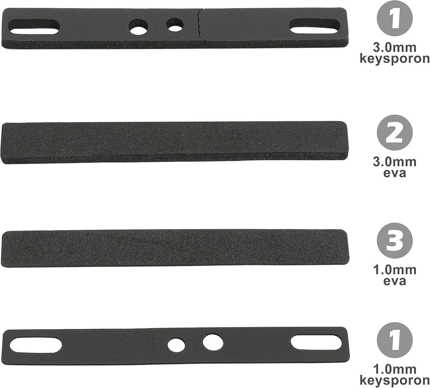 HONKID Keyboard Spacebar Foam, 4pcs Switch Silencer Pad for 6.25U Mechanical Keyboard Space Bar(6.25U)