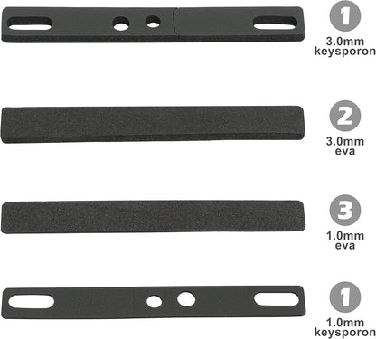 HONKID Keyboard Spacebar Foam, 4pcs Switch Silencer Pad for 6.25U Mechanical Keyboard Space Bar(6.25U)