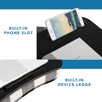 LAPGEAR Designer Lap Desk with Phone Holder and Device Ledge - Arrow Stripes - Fits up to 15.6 Inch Laptops - Style No. 45411