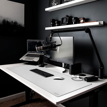 Cacoy 36" x 20" Leather Desk Mat for Home Office, Extra Large PU Leather Desk Pad Blotters, Waterproof Computer Keyboard Mat, Extended Gaming Mouse Pad, Desk Protector for Desktop and PC Laptop, Black