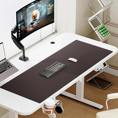 Cacoy 36" x 20" Leather Desk Mat for Home Office, Extra Large PU Leather Desk Pad Blotters, Waterproof Computer Keyboard Mat, Extended Gaming Mouse Pad, Desk Protector for Desktop and PC Laptop, Black