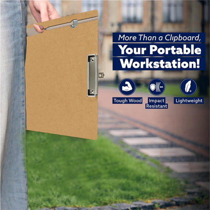 18x24 Clipboard - Foldable 18x24 File Folder & Drawing Board - Folds to 11x17 Clipboard, 4 Clips, Corner Protectors, Portable Art Portfolio, Architecture Folder, 11x17 Binder, Portfolio Binder (Green)