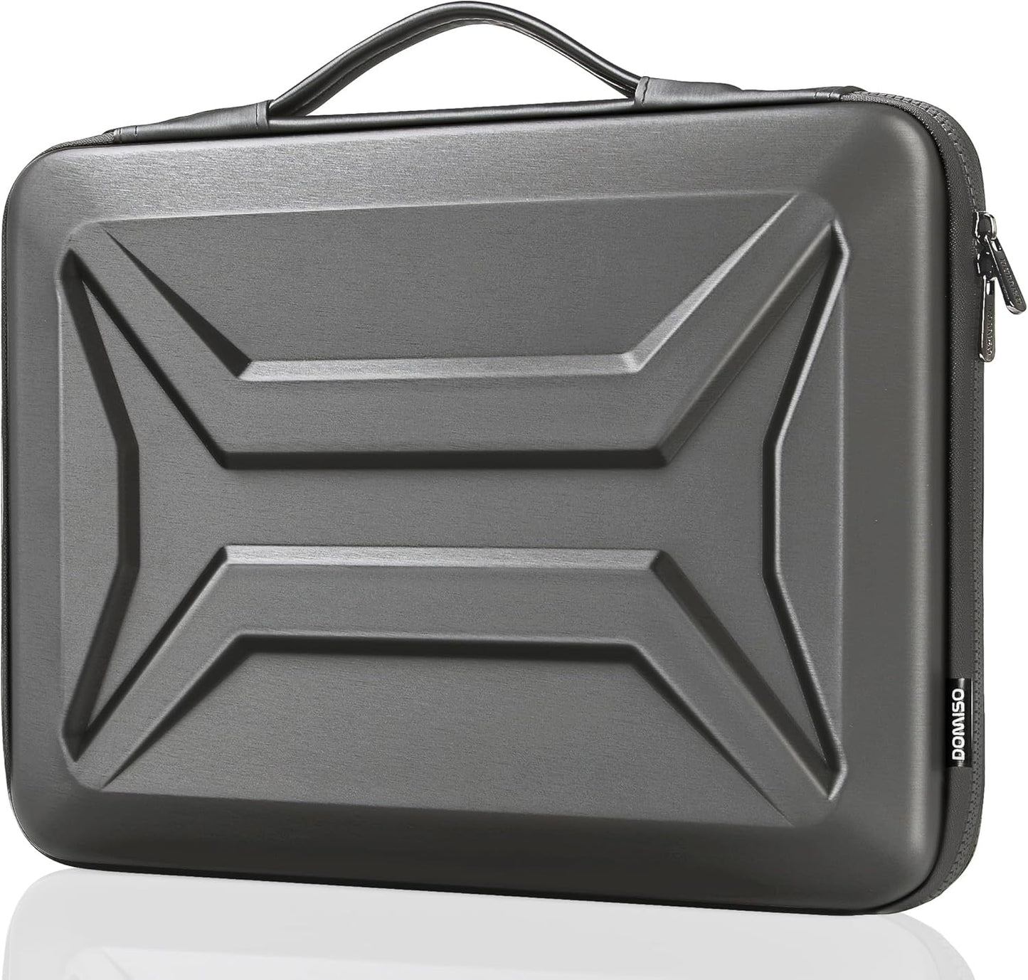 DOMISO 15.6-16 Inch Laptop Hard Case, Waterproof Shockproof Hard Shell Laptop Sleeve Protective Carrying Case with Retractable Handle for Macbook Pro/Lenovo IdeaPad Legion/HP ENVY/Dell XPS,Black