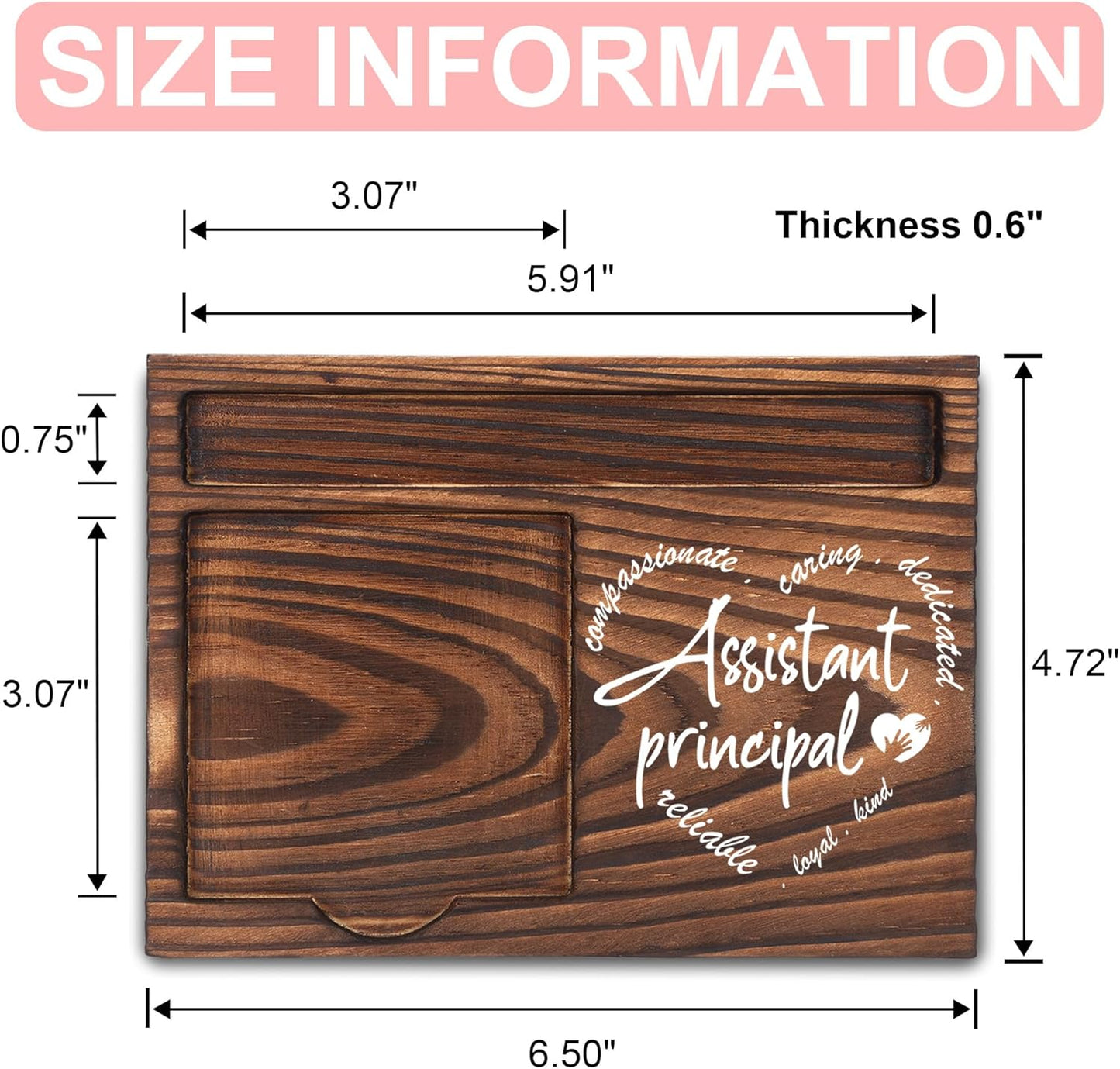 Inspirational Motivational Gifts, Encourage Gifts, Recovery Gifts, Little Reminders Sticky Note Holder, Post-it Note Dispenser for Desk, Wooden Post-it Note & Pen Holder 6.5" x 4.7" - FTA121
