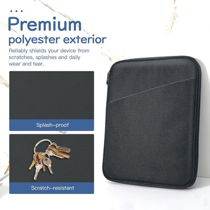 Dadanism 9-11" Tablet Sleeve Bag Carrying Case for iPad (A16) 11th Gen 11", iPad 10th Gen 10.9" Air 5/4, iPad Air M4/Pro 11", iPad 9/8/7th, Galaxy Tab A11+ Plus 11", Remarkable 2 10.3", Black