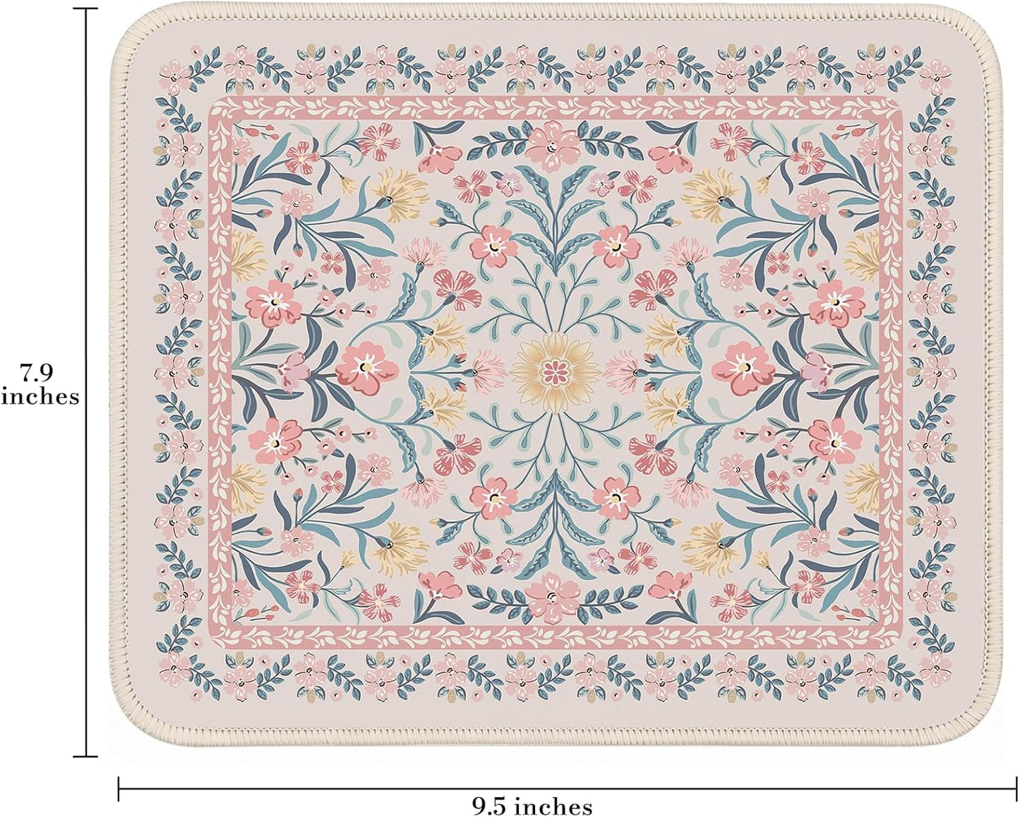 iCasso Desk Mat for Keyboard and Mouse, Large Mouse Pad, Desk Pad Mat, Anti-Slip Big Mousepad with Stitched Edges for Computer Desktop(Deep Green)
