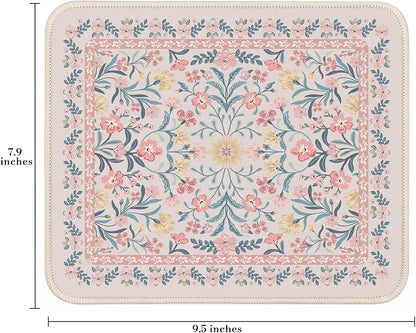 iCasso Desk Mat for Keyboard and Mouse, Large Mouse Pad, Desk Pad Mat, Anti-Slip Big Mousepad with Stitched Edges for Computer Desktop(Deep Green)