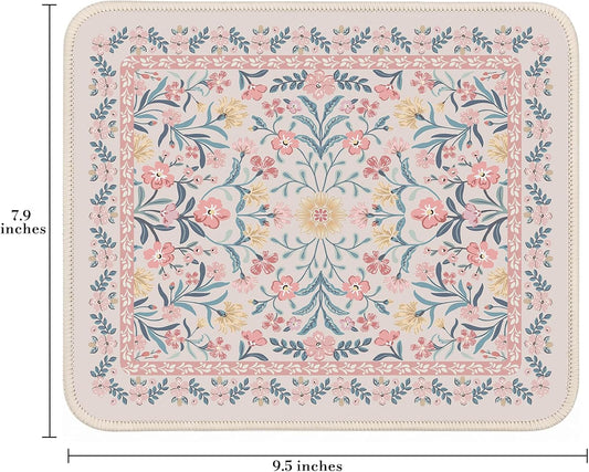 iCasso Desk Mat for Keyboard and Mouse, Large Mouse Pad, Desk Pad Mat, Anti-Slip Big Mousepad with Stitched Edges for Computer Desktop(Deep Green)