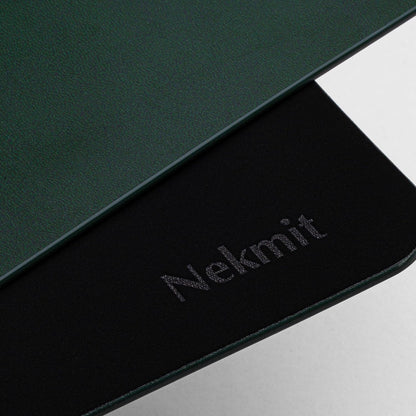 Nekmit Leather Desk Blotter Pad 17 x 12 Inches, Flat, Non-Slip, Waterproof, Black