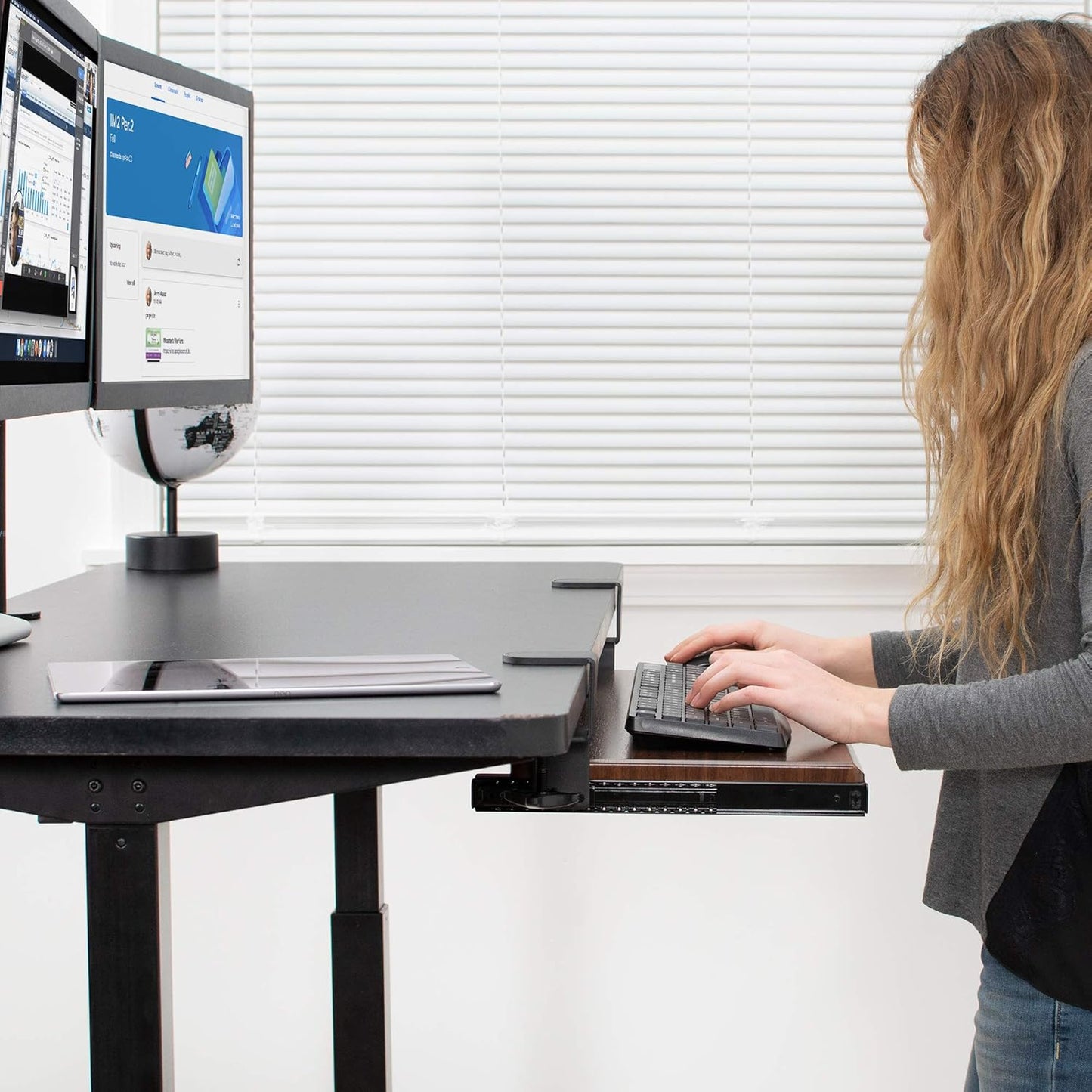 VIVO Large Keyboard Tray Under Desk Pull Out with Extra Sturdy C Clamp Mount System, 27 (33 Including Clamps) x 11 Inch Slide-Out Platform Computer Drawer for Typing, Black, MOUNT-KB05E