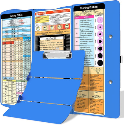 Clipboard Foldable Without Edition Cheat Sheets Aluminum 3 Layers Foldable Clipboards Pocket Size Profile Clip Clipboards Notepad for Students, Nurses,Contractor Trucker Driver
