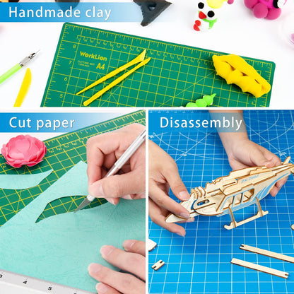 Worklion Self Healing Cutting Mat for Craft-Thickened 18inch x 12inch fabric sewing mat for quilting,rotary cutting, nonslip