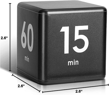Weewooday Cube Timer, Gravity Sensor Flip Timer for ADHD Productivity, Classroom Kitchen Study Workout Cooking Desk Timers for Time Management, 15 20 30 60 Minutes Countdown Tool(Pink)