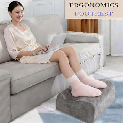 Foot Rest for Under Desk at Work,At Work Soft Ergonomic Footrest,Support Foot Pillow,Heel Chair,Leg Elevation Pillow,(Blue)