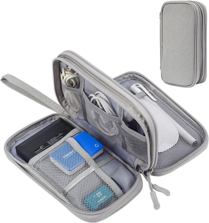 CAOODKDK Electronics Accessories Organizer Pouch Bag, Travel Universal Organizer for Cable, Charger, Phone, SD Card, Business Travel Gadget Bag