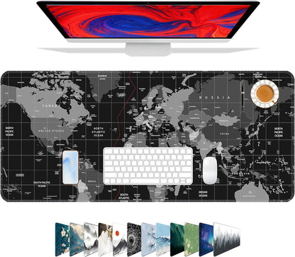 Galdas Mouse Pad For Gaming,Forest Background Pattern XXL XL Large Mouse Mat Long Extended MousePad Desk Mat Non-Slip Rubber Mice Pads Stitched Edges Thin (31.5 x 11.8 x 0.12 Inches) Tree