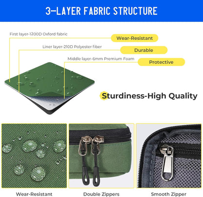 ECHSRT Big Pencil Case, Aesthetic Portable Zipper Pencil Bag with Hidden Pocket, Special Pouch for Men Women Adults, Stationery Organizer Pen Cases for Office Travel,Black