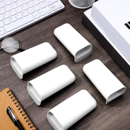 Resurhang 6 Pcs Monitor Pen Pencil Holders Screen Pen Holder Computer Monitor Pencil Holder Desktop Accessories Self Adhesive Table Side Desk Organizer for Office Classroom Gadget Storage(Gray, White)
