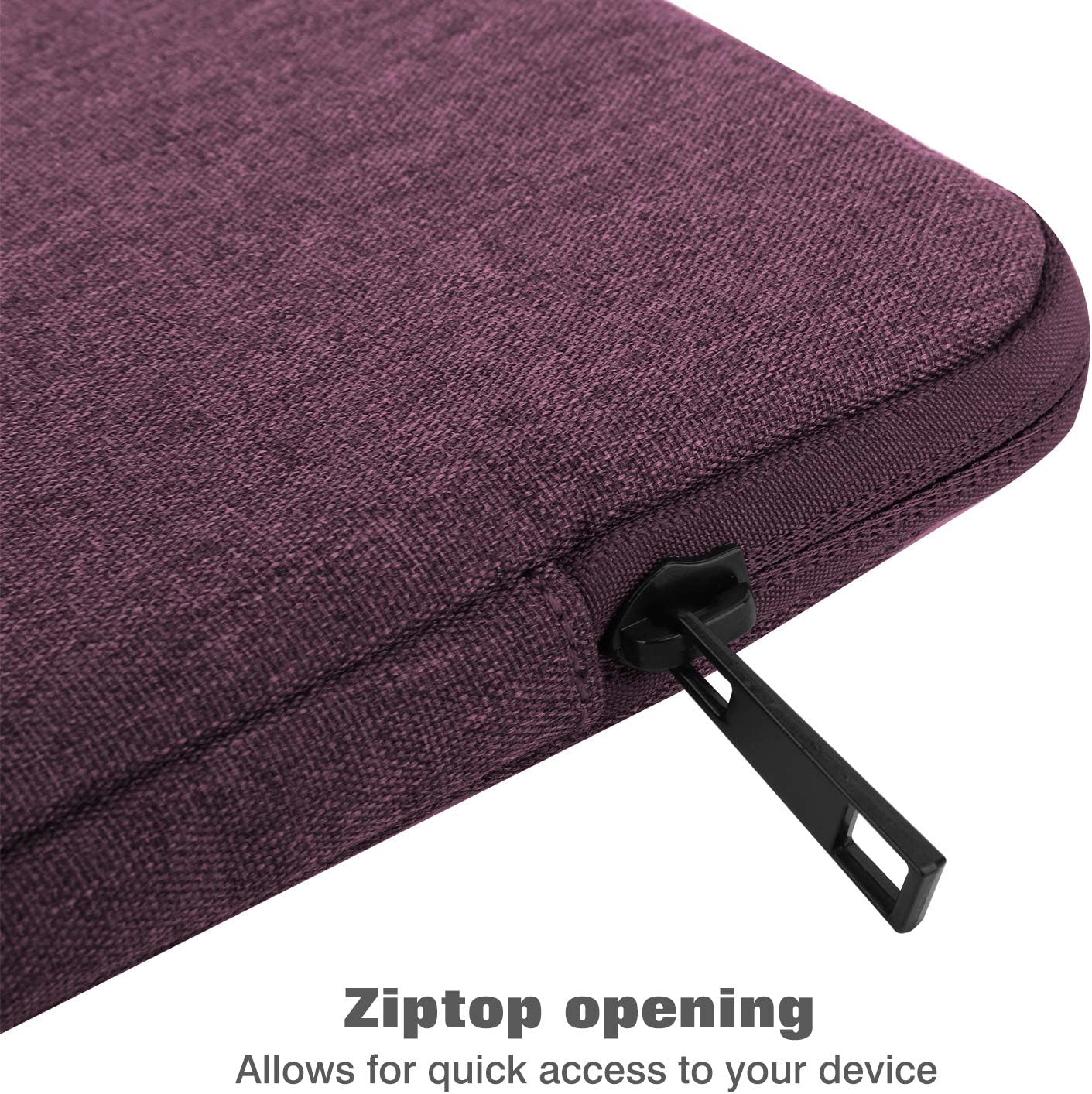 MoKo 7-8 Inch Tablet Sleeve Bag, Polyester Pouch Cover Case Fits iPad mini (A17 Pro) 8.3" 2024, iPad mini 6/5/4/3/2/1, Samsung Galaxy Tab S2 8.0, Tab A 8.0, ZenPad Z8s 7.9,Black